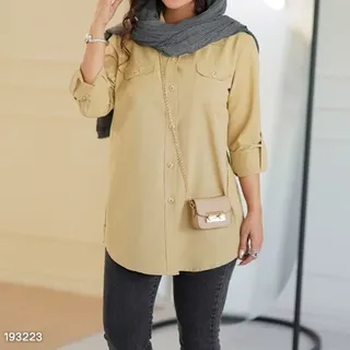مانتو کتان زنانه مدل تامیلا 