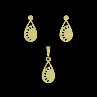 نیم ست طلا 18 عیار زنانه مدوپد مدل گل کد NA12662