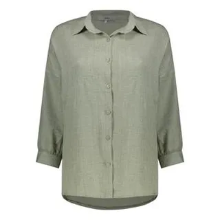 شومیز آستین بلند یقه برگردان زنانه نیزل مدل 1247 رنگ سبز