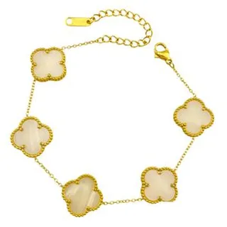 دستبند زنانه مدل گل چهارپر کد B4350