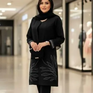 مانتو مجلسی زیبا و سایز بزرگ رزگلد