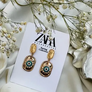 گوشواره چشم زخم zara با کیفیت درجه یک طرح شماره 3