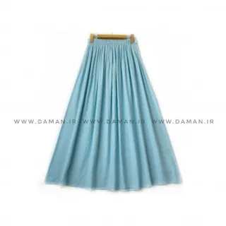 دامن  لينن  آبی روشن  قد 90 كد (200)