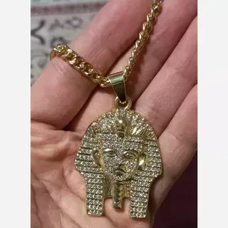 گردنبند طرح طلا فول نگین مصر باستان