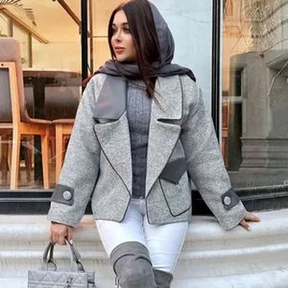 پالتو جناغی قد70 استرکشی شده