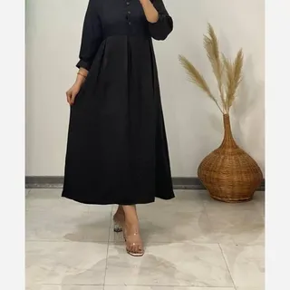 ساحلی پلیسه ای لنین ژاکارد زنانه پیراهن بلند فری تا44