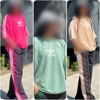 تیشرت و شلوار( adidas) جنس اسپان گرم بالا باکیفیت فری 38تا46