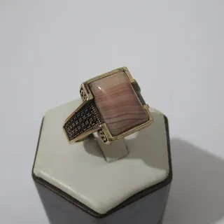 انگشتر مردانه سه پوست نقش طبیعی