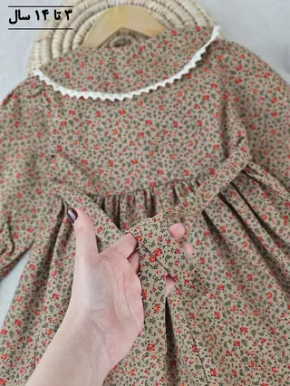 پیراهن دخترانه هایلین همراه با گیره