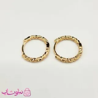 گوشواره حلقه ای زنانه ژوپینگ طرحدار قطر 1.5 سانت کد 891
