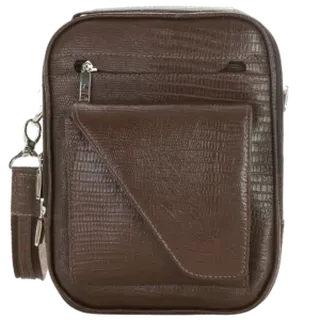 کیف دوشی مردانه چرم طبیعی مدل سورنا کد 2610