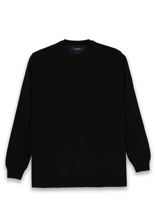 پلیور مشکی یقه گرد ساده