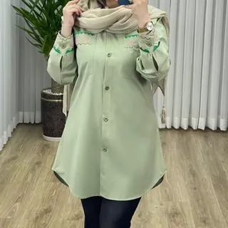 تونیک مانتویی گلدوزی شده جتس لنین