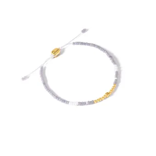 دستبند طلا سنگی ده گوی و مکعب