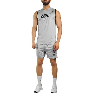 ست رکابی و شلوارک ورزشی مردانه ریباک مدل DS-UFC 3080 طوسی روشن