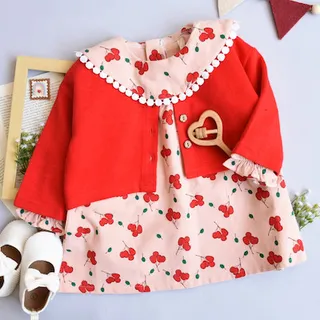 ست کت و پیراهن پاییزه گیلاس-E411