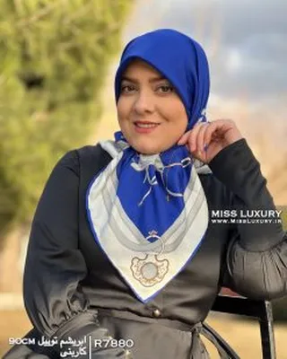 روسری مجلسی ابریشم توییل R7880