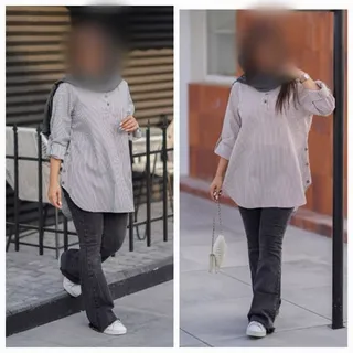 شومیز مانتویی مینا جنس لنین ایرانی 