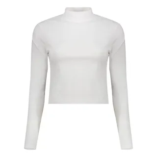 کراپ تیشرت آستین بلند زنانه کانتکس مدل 205 رنگ س...