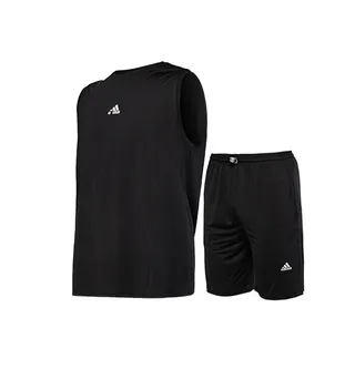 ست رکابی و شلوارک یقه گرد مردانه Adidas مشکی