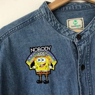 پچ حرارتی  Sponge Bob-NOBODY CARES