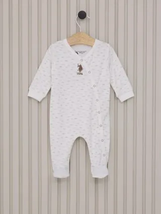 ست لباس نوزاد پسر کرم یو اس پولو