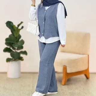 سه تیکه جلیقه شومیز  شلوار جنیفر 
