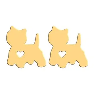 گوشواره طلا 18 عیار زنانه فرشته مدل گربه WEL-000394