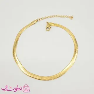 پابند دخترانه استیل مدل زنجیر ماری طلایی کد 691
