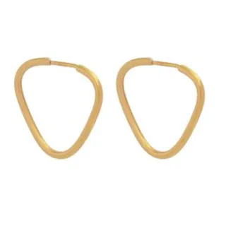 گوشواره حلقه‌ای طلا 18 عیار زنانه طلای مستجابی مدل مثلث کد 2086