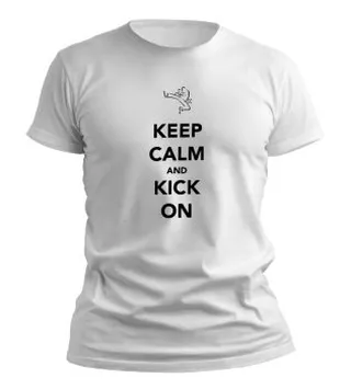 تیشرت کیوکوشین (Kyokushin) طرح آرام باش و لگد بزن (KEEP CALM AND KICK ON)