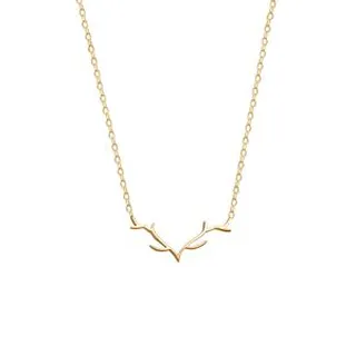 گردنبند طلا 18 عیار زنانه ماوی گالری مدل شاخ گوزن ساده