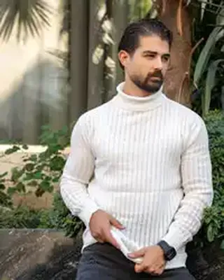 بافت مردانه یقه اسکی مدل Arban