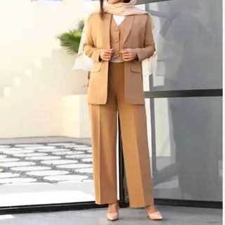ست کت و شلوار  نیم بگ زنانه 