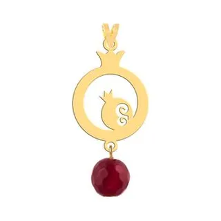 آویز گردنبند طلا 18 عیار زنانه فرشته طرح انار یلدا کد WNLASZ-000068