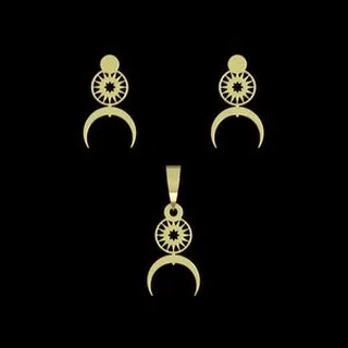 نیم ست طلا 18 عیار زنانه مدوپد مدل ماه کد NA15029