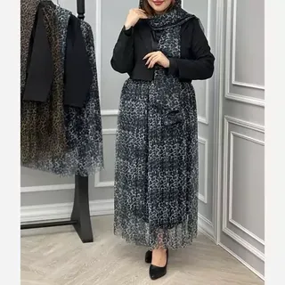 ست سه تیکه دامن وشال 