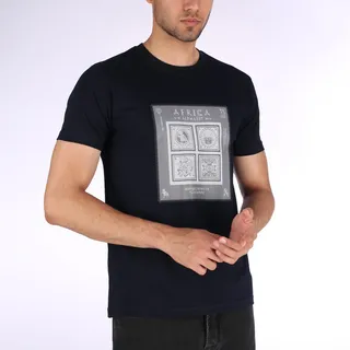 تی‌شرت آستین کوتاه مردانه مدل M117 رنگ سرمه ای