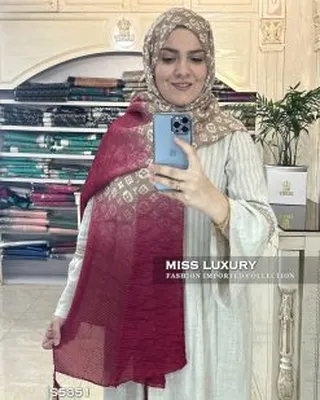 شال پلیسه نخی وارداتی S5351