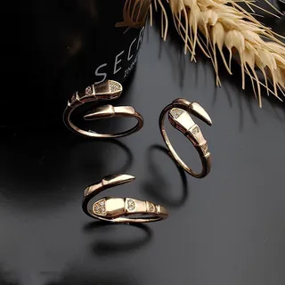 انگشتر طرح مار مدرن ژوپینگ کد 630