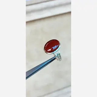 انگشتر عقیق سرخ یمن رکاب 