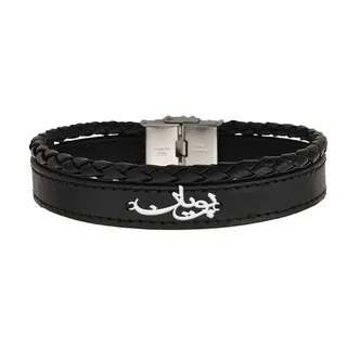 دستبند نقره مردانه لیردا مدل پویان کد ght000656