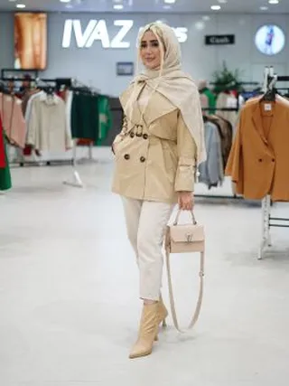 بارانی کوتاه چهاردکمه کد 18033