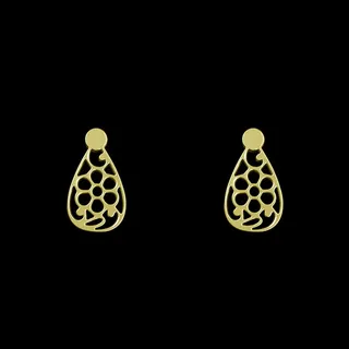 گوشواره طلا 18 عیار زنانه مدوپد مدل هندسی کد GA1-1...