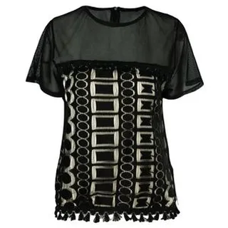 بلوز آستین کوتاه زنانه مدل مجلسی کد 009