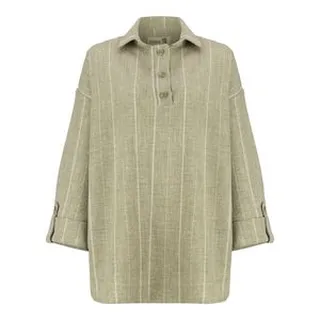 مانتو زنانه السانا مدل آلنام کد 224519 رنگ سبز سدری