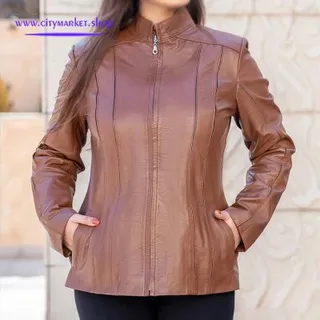 کاپشن زنانه چرم مدل H1094