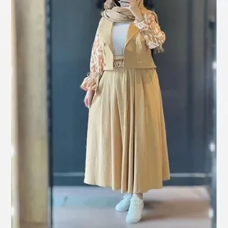 کت ودامن سلنا جنس کرسپو درجه یک و خرجکار لینن
