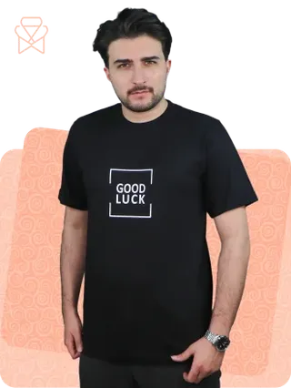 تیشرت مردانه پنبه Good Luck کد 19891