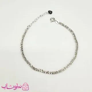 دستبند زنانه خاویاری نقره اصل S925 وزن 2 550 گرم کد 700